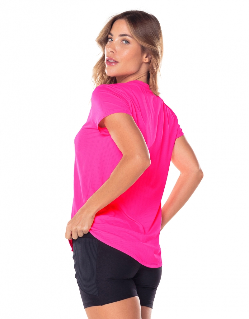 Vestem - Dry Fit Janice Pink Neon Short Sleeve Shirt - BMC31.ESS.C0003