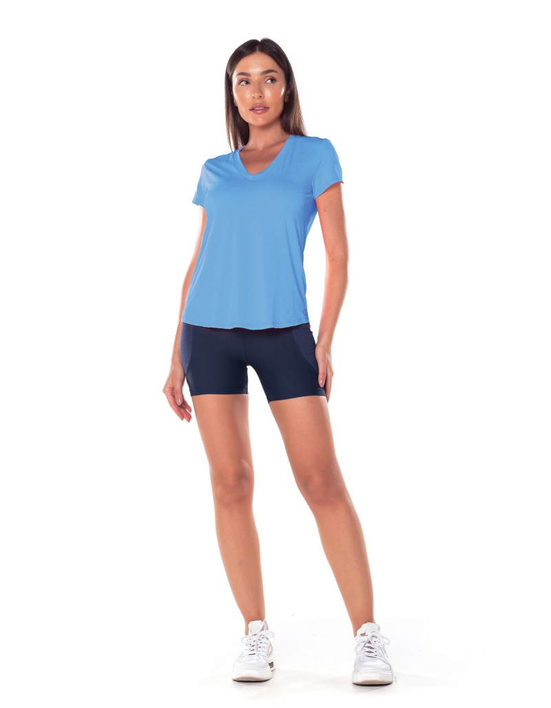 Vestem - Dry Fit Janice Blue Enseada Short Sleeve Shirt - BMC31.ESS.C0301