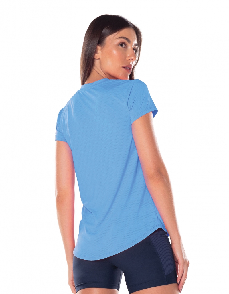 Vestem - Dry Fit Janice Blue Enseada Short Sleeve Shirt - BMC31.ESS.C0301