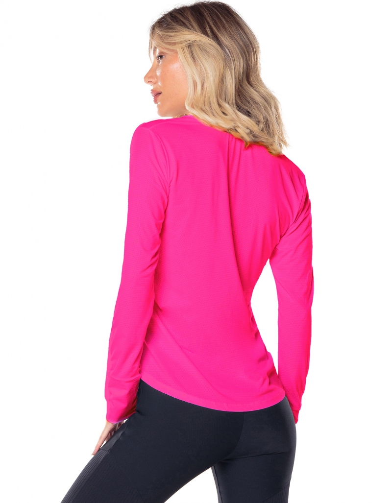 Vestem - Janice Pink Neon Long Sleeve Dry Fit Shirt - BML16.ESS.C0003