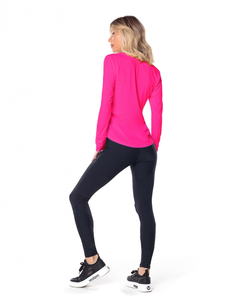 Vestem - Janice Pink Neon Long Sleeve Dry Fit Shirt - BML16.ESS.C0003