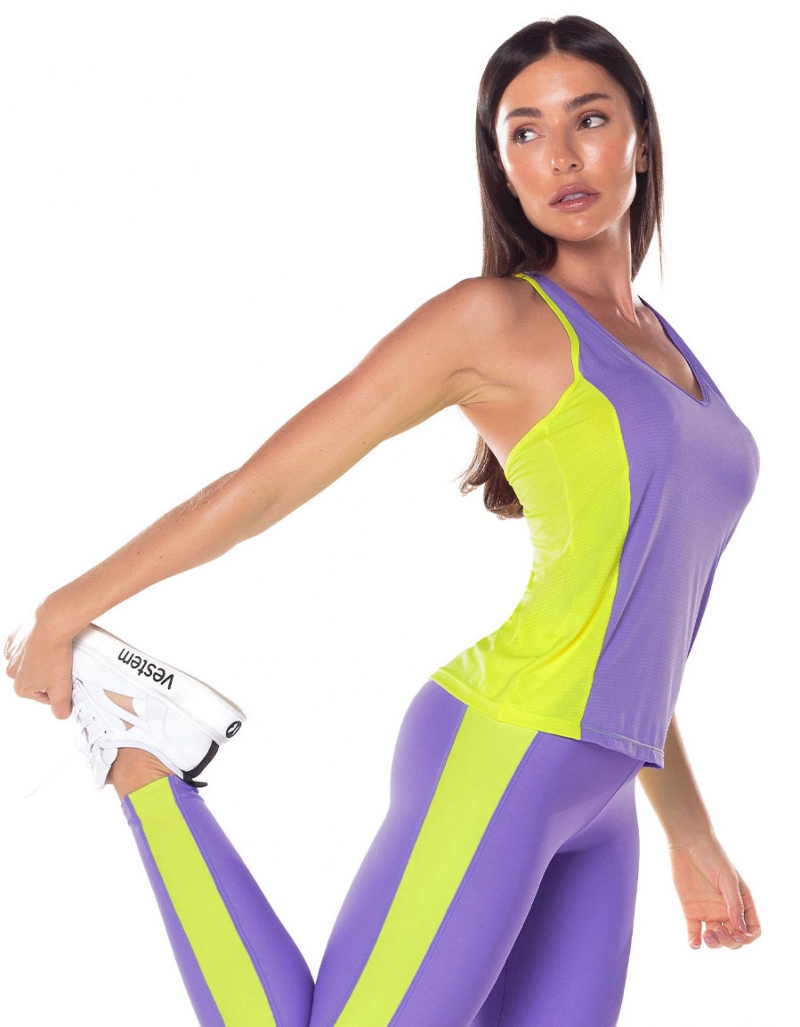 Vestem - Tank Shirt Back Swimmer Aurora Neon Lavender - REG781.V25.C0412