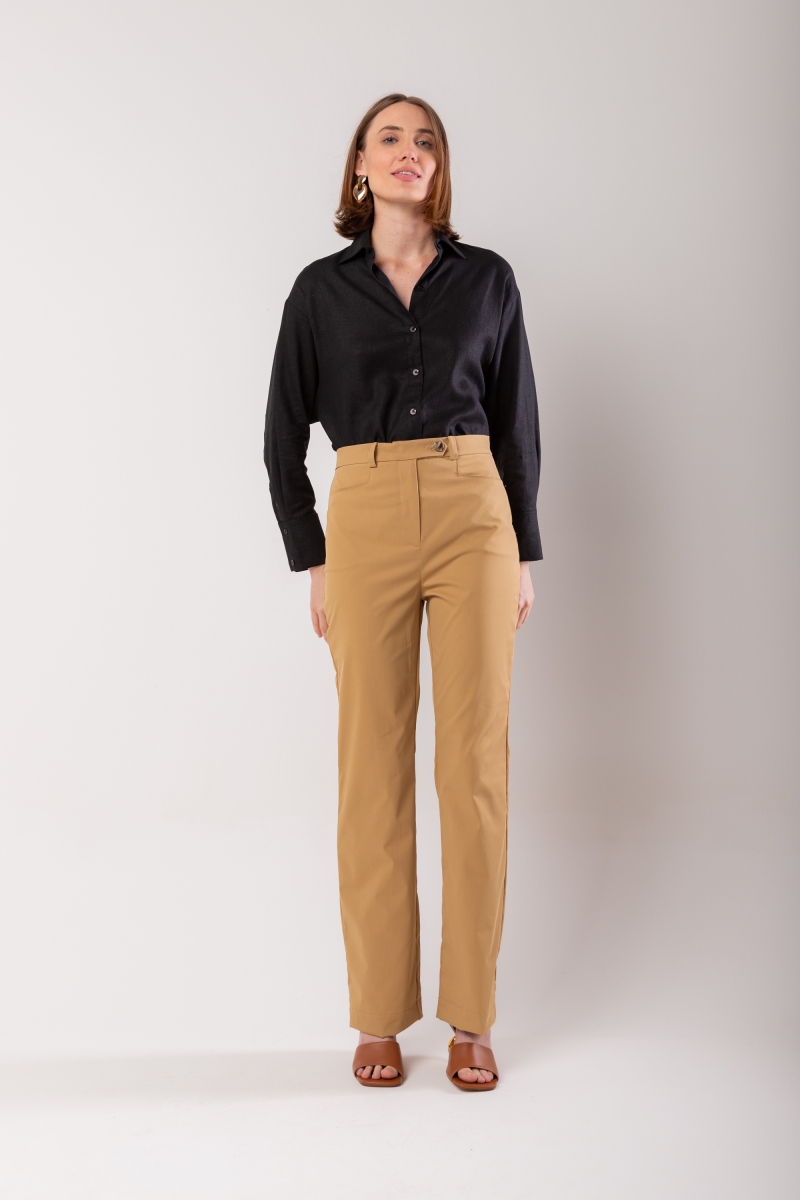 Hidrogênio - TAILORED STRAIGHT PANTS IN KHAKI MARTA TWILL - 20067006