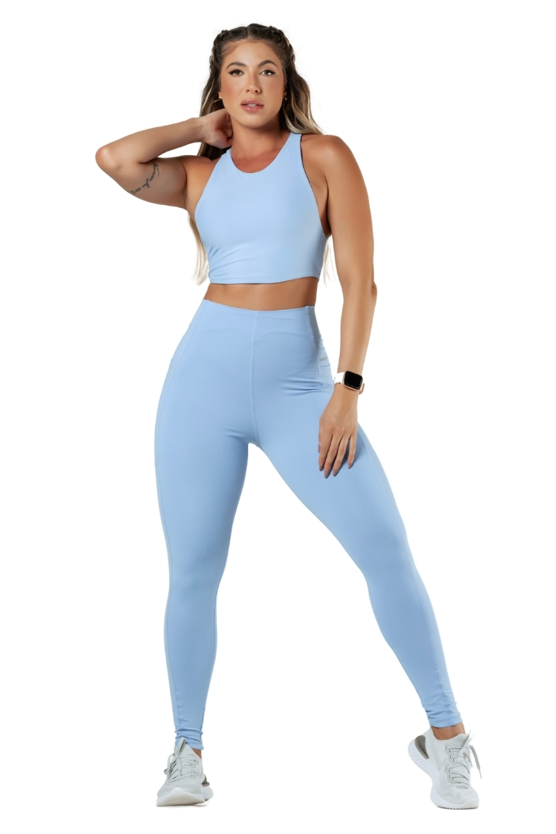 Garotafit - Light Blue Trill Pants - FUS474LC