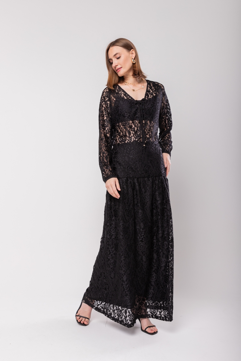 Hidrogênio - LONGUETTI LACE SKIRT WITH BLACK PALA - 20091001