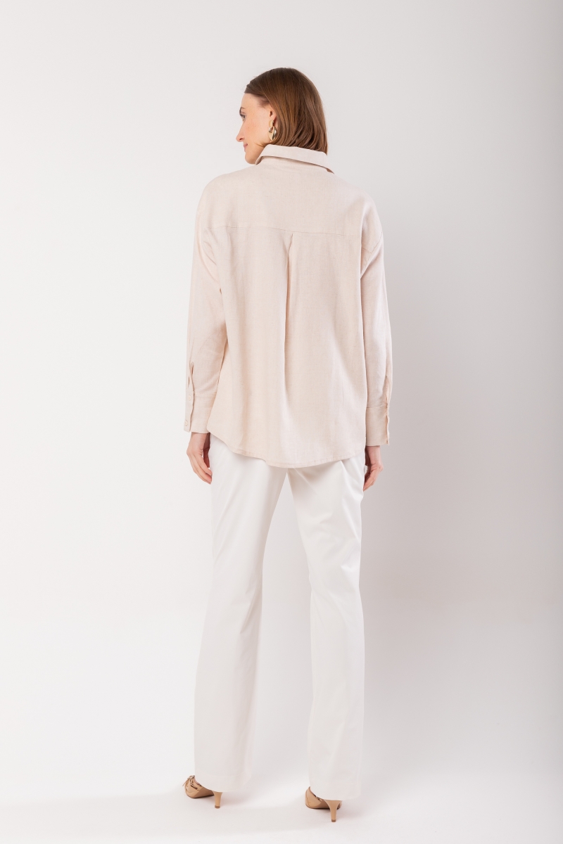 Hidrogênio - OVERSIZED SHIRT IN RAW LINEN BLEND - 20040012