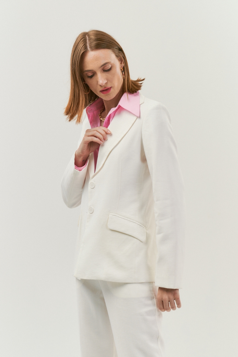 Hidrogênio - TAILORED BLAZER WITH 2 BUTTONS OFF WHITE - 19914018