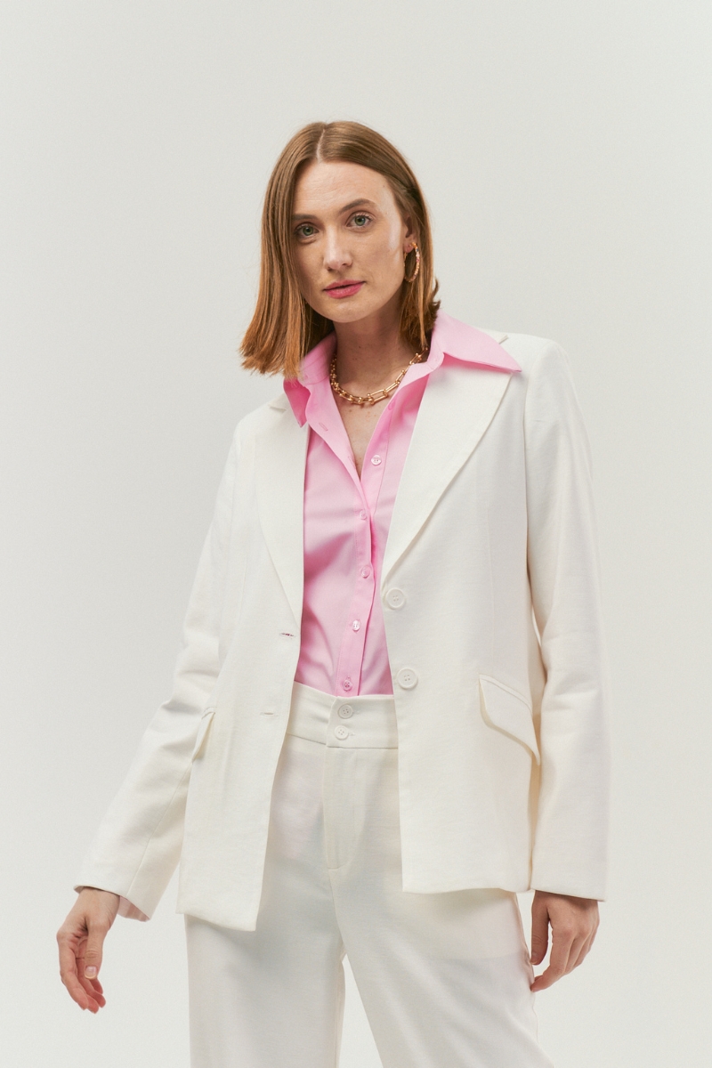 Hidrogênio - TAILORED BLAZER WITH 2 BUTTONS OFF WHITE - 19914018