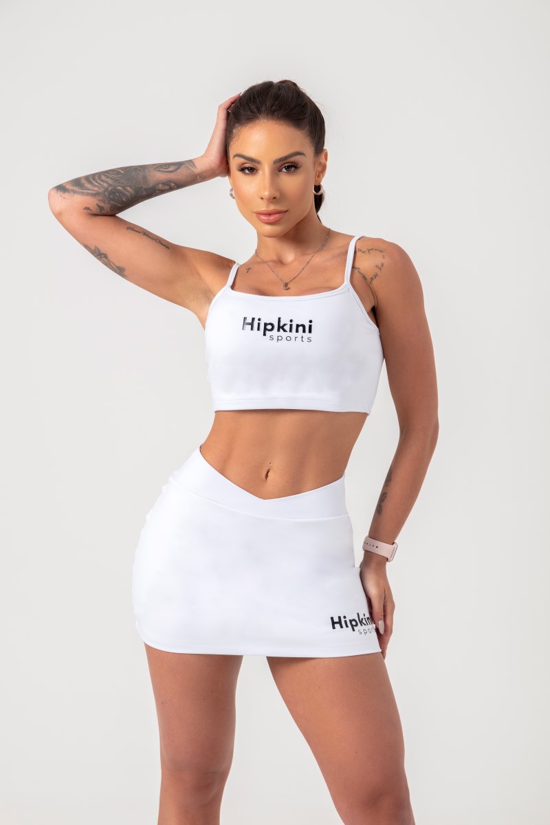 Hipkini - White Movement Cropped Top with silk - 33330684