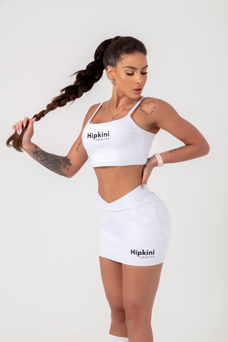 Hipkini - White Movement Cropped Top with silk - 33330684