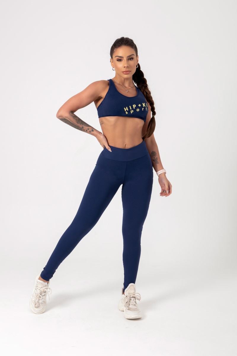 Hipkini - Blue Movement Leggings with Silk - 33330697