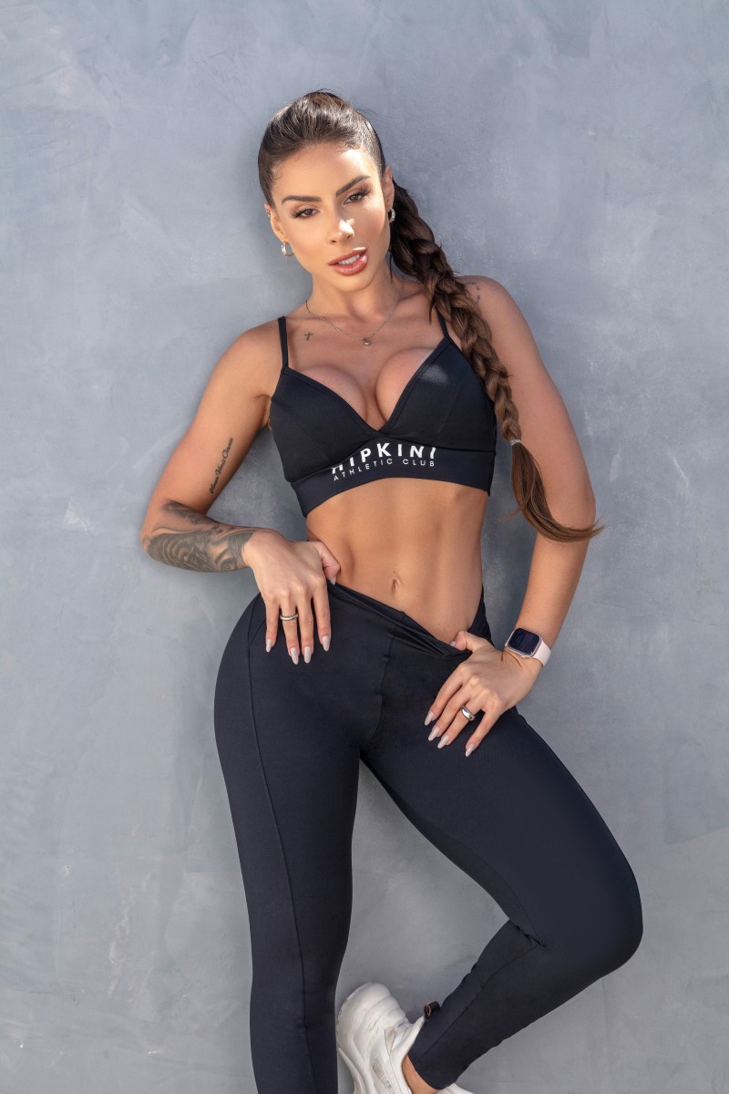 Hipkini - Black Movement Leggings with Silk on the waistband - 33330679