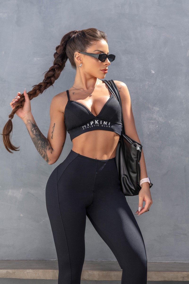 Hipkini - Black Movement Leggings with Silk on the waistband - 33330679