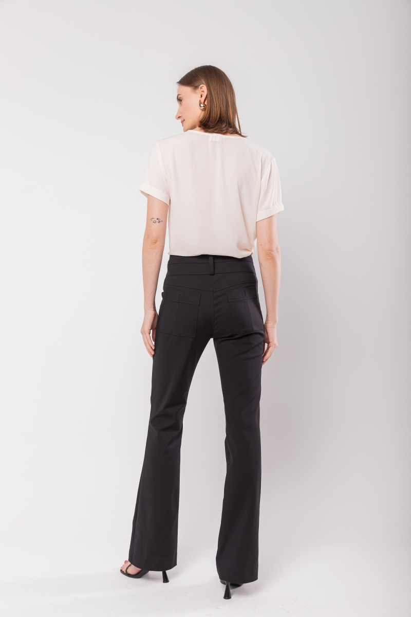 Hidrogênio - SUZANA FLARE PANTS BLACK - 20017001