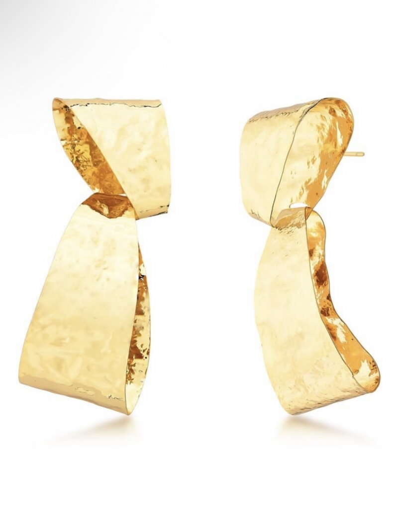 Mikabe - Modern Textured Pendulum Earring - MK1825