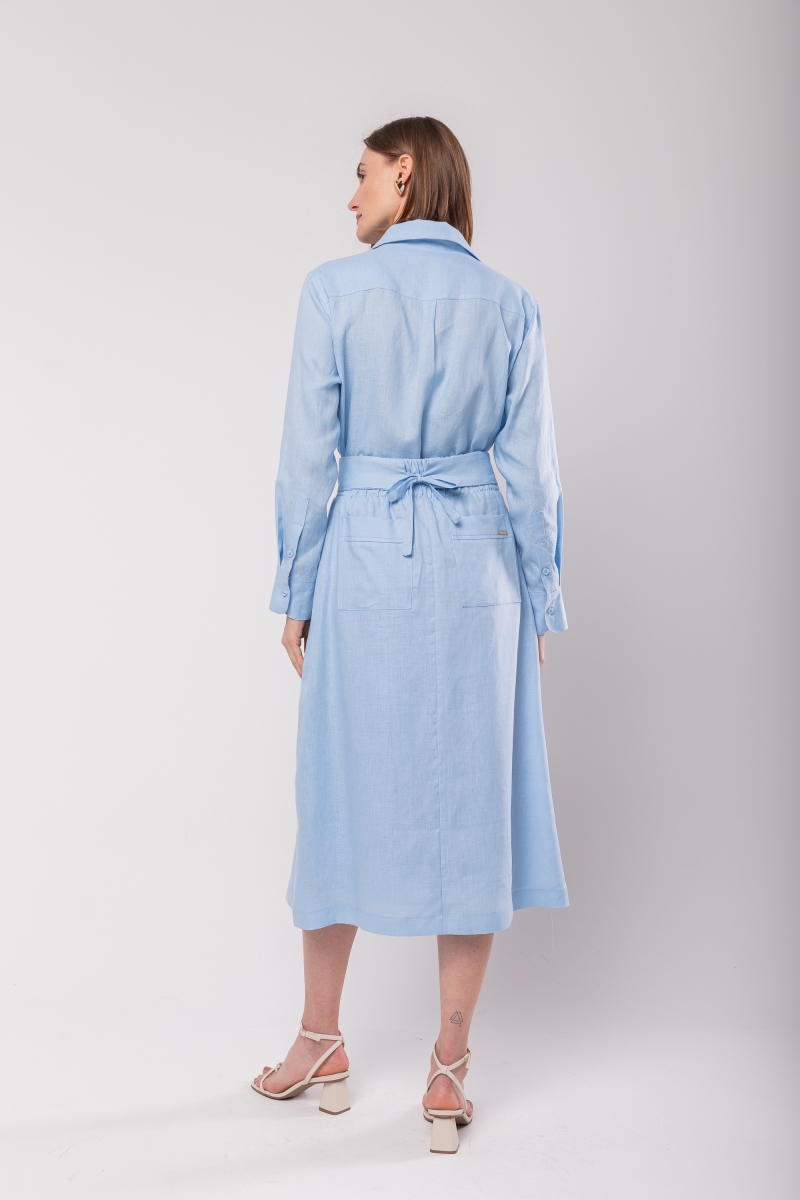 Hidrogênio - 100% BABY BLUE LINEN SHIRT - 19887111