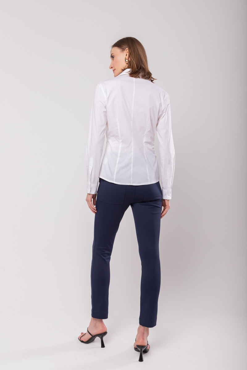 Hidrogênio - WHITE SHIRT WITH SIDE RUFFLES - 20054002