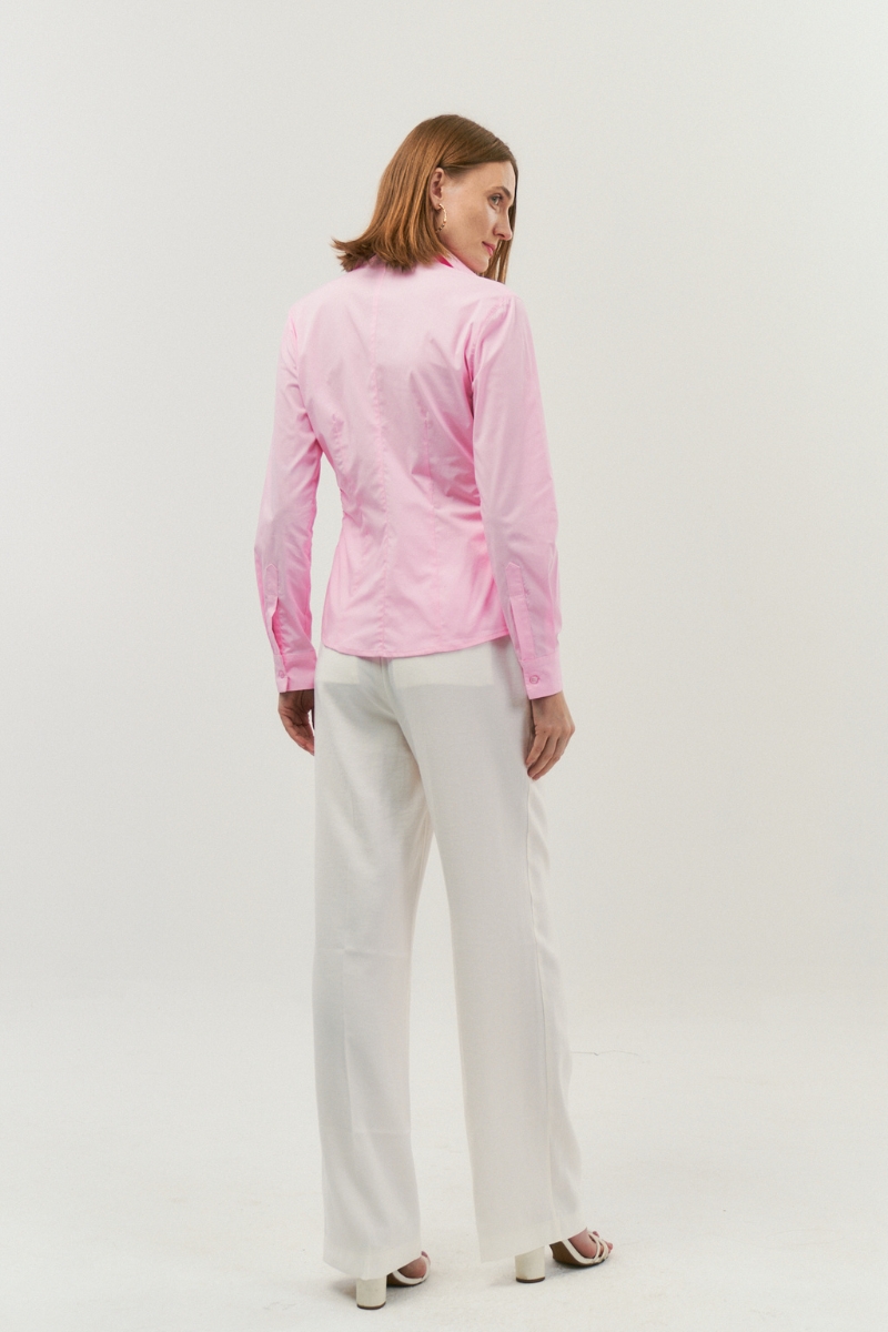 Hidrogênio - PINK SHIRT WITH SIDE RUFFLES - 20054021