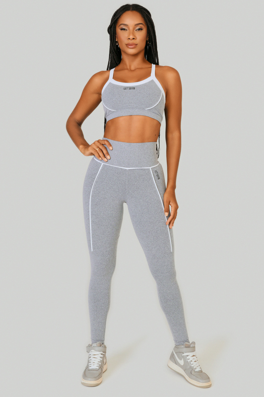 Lets Gym - Grey Gummy Leggings - 2535MC