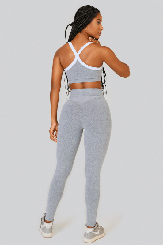 Lets Gym - Grey Gummy Leggings - 2535MC