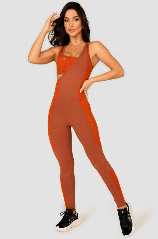 Lets Gym - Wild Ochre Jumpsuit - 2508OC