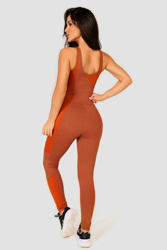 Lets Gym - Wild Ochre Jumpsuit - 2508OC