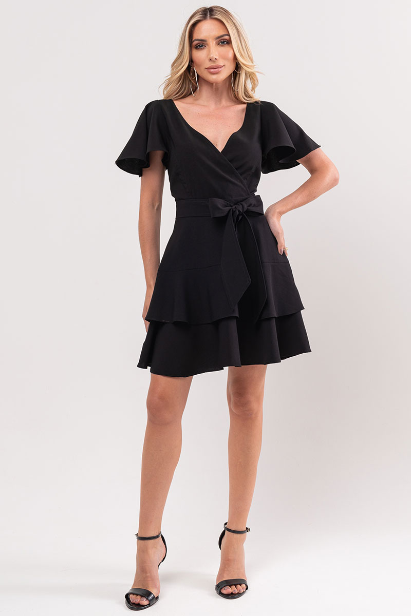 Miss Misses - Sara Dress with Frill and Black Zipper - 54309001