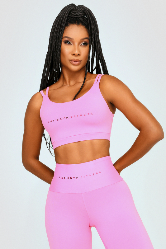 Lets Gym - Basic Curve Pink Top - 2462RO