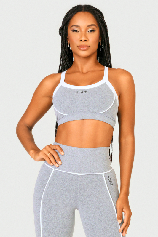 Lets Gym - Grey Gummy Top - 2534MC