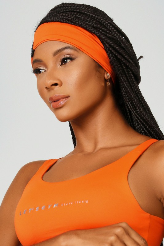 Lets Gym - Head Band Carbon Rib Orange - 2497LJ