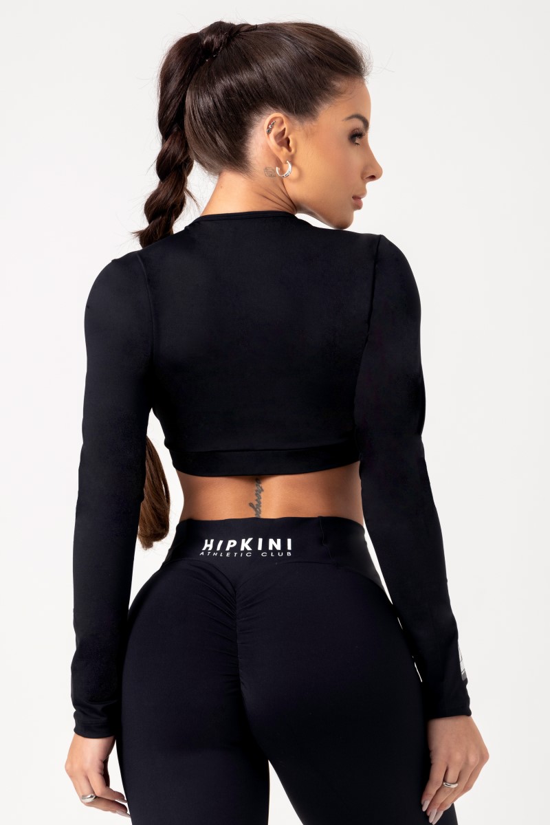 Hipkini - Cropped Movement Black Long Sleeve - 33330688