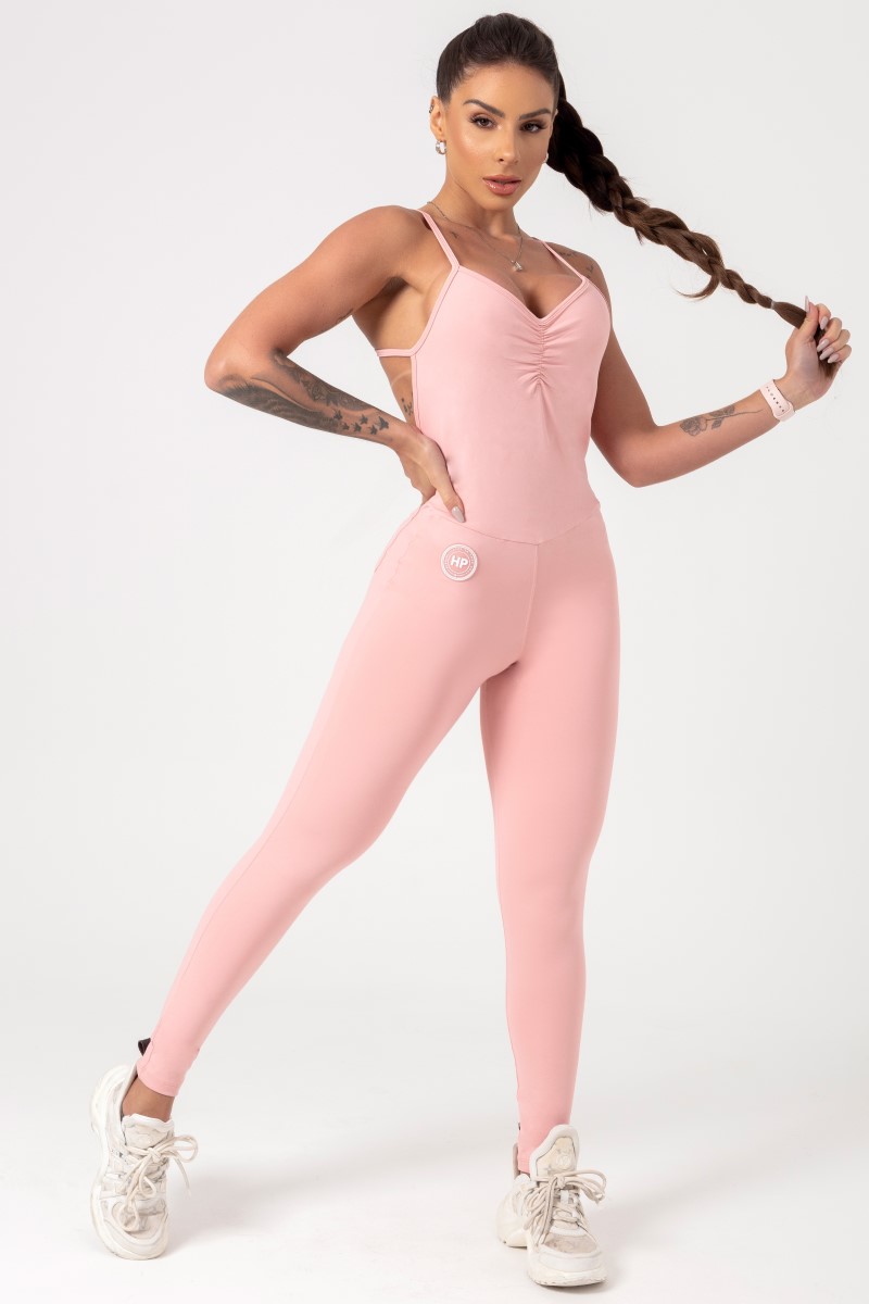 Hipkini - Baby Pink Movement Jumpsuit - 33330691