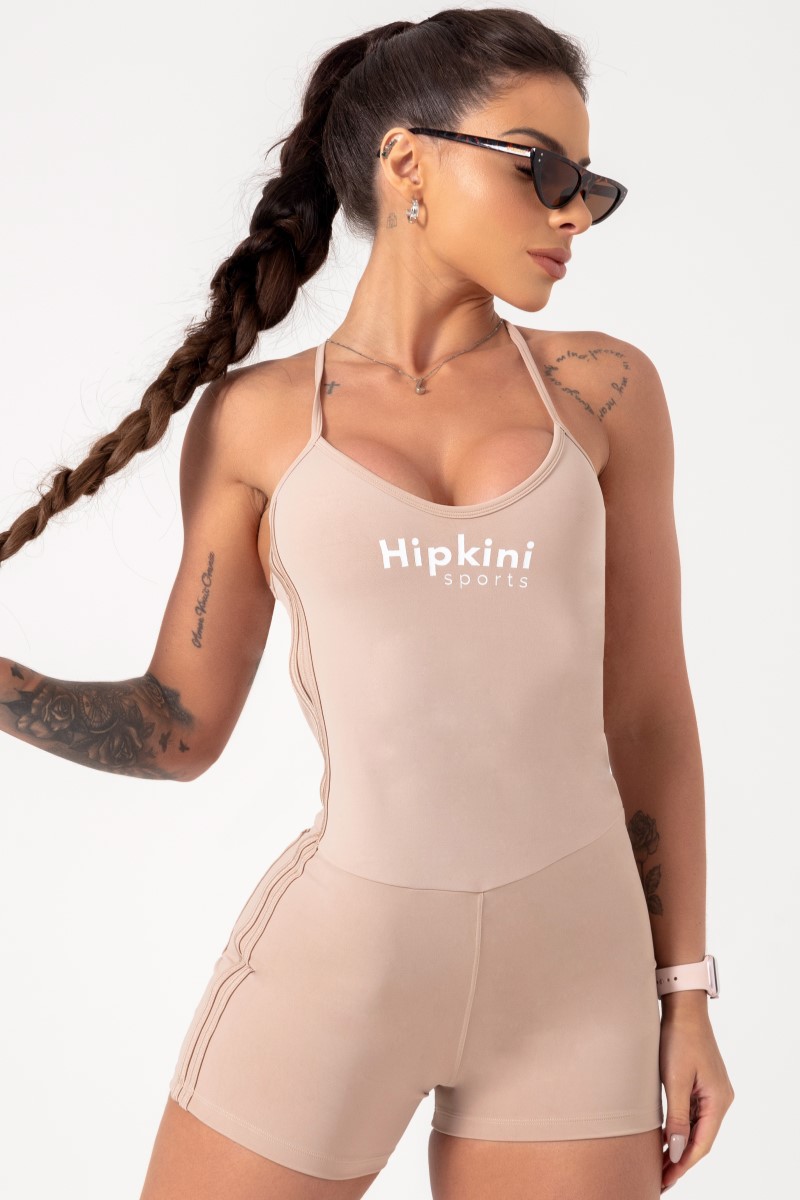 Hipkini - Movement Nude Cross Strap Romper - 33330703