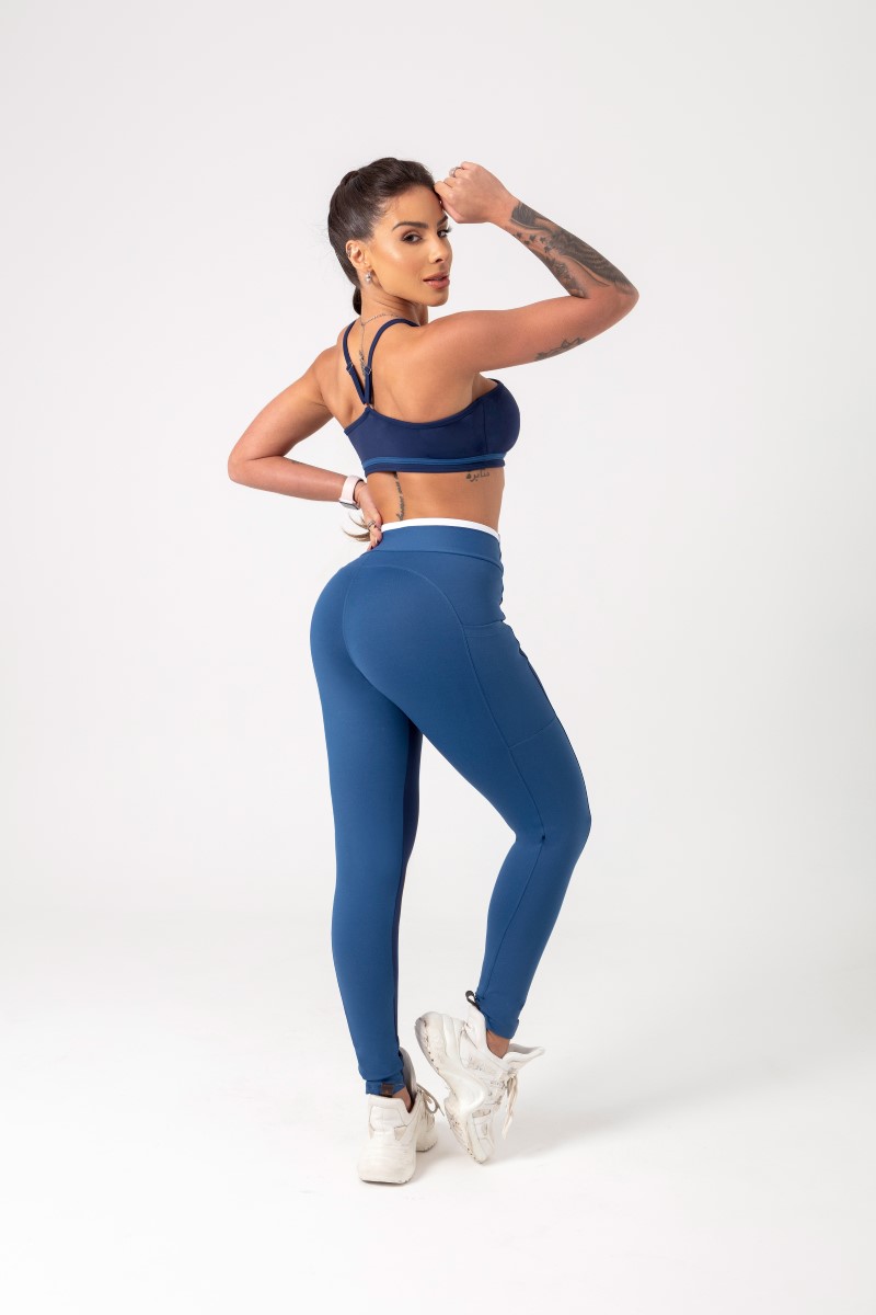 Hipkini - Navy Blue Movement Leggings with Pockets - 33330699