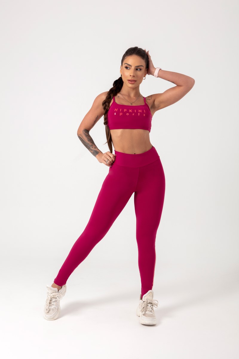 Hipkini - Legging Movement Magenta with Silk - 33330695