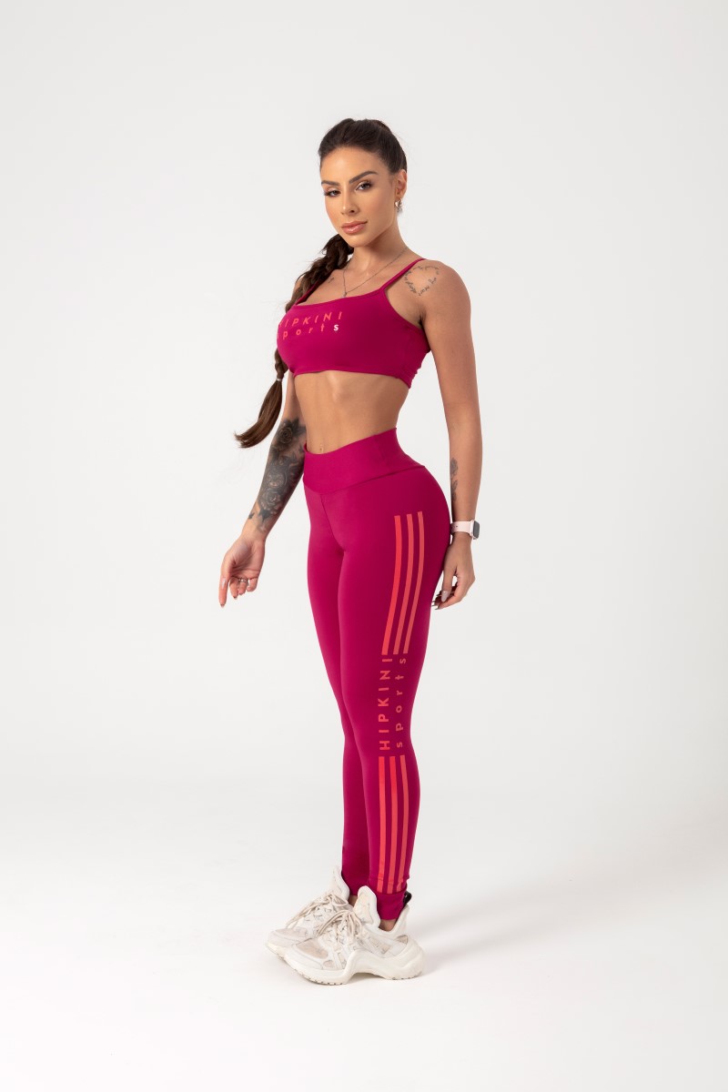 Hipkini - Legging Movement Magenta with Silk - 33330695