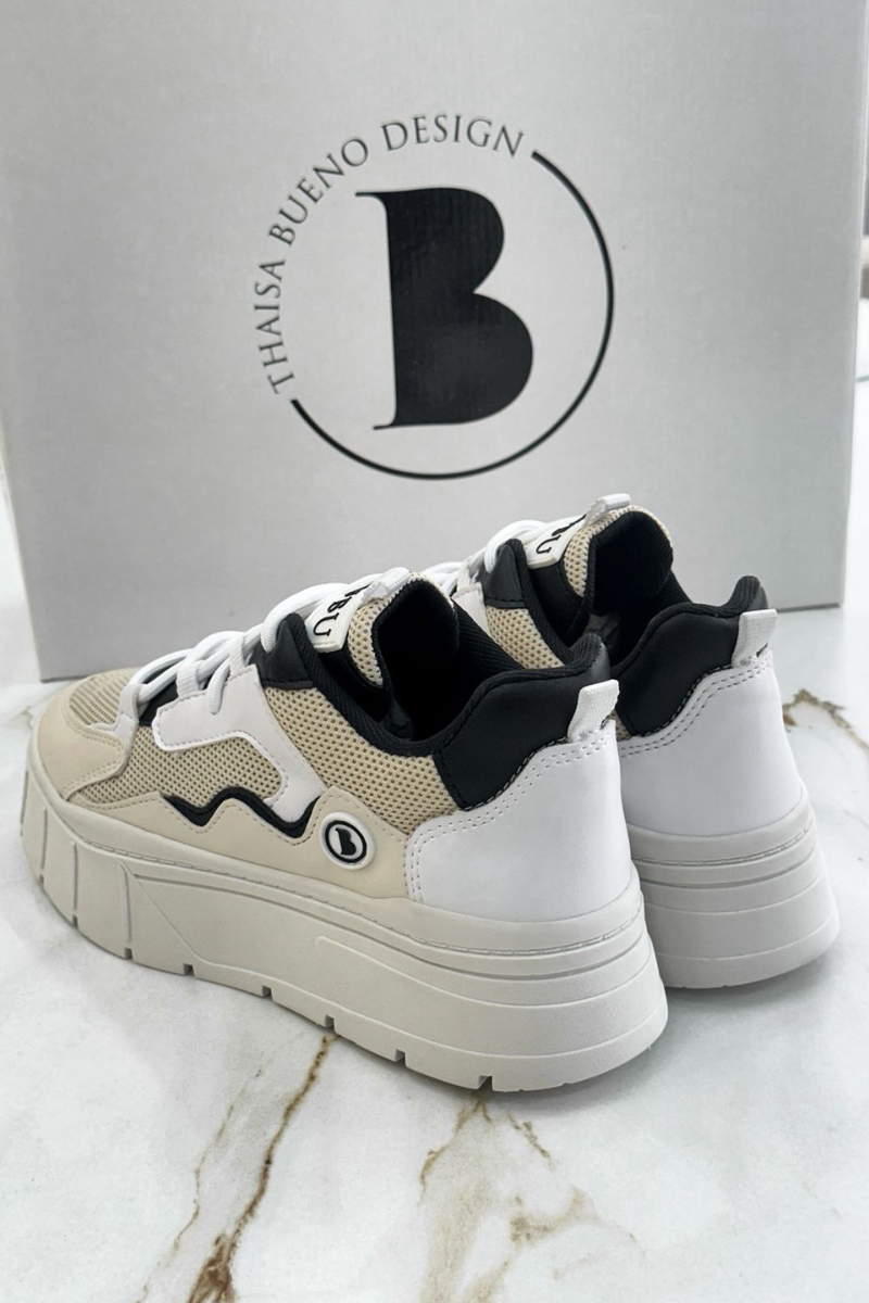 BUBU - MYBUBU BLACK BUENO TENNIS SHOES - TBPT01