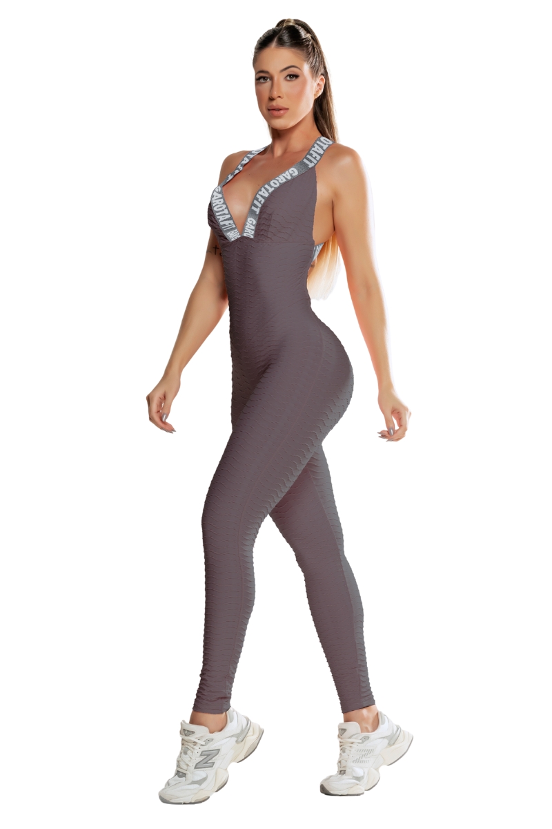 Garotafit - Grey Mixed Reggae Jumpsuit - MAC207CECMB