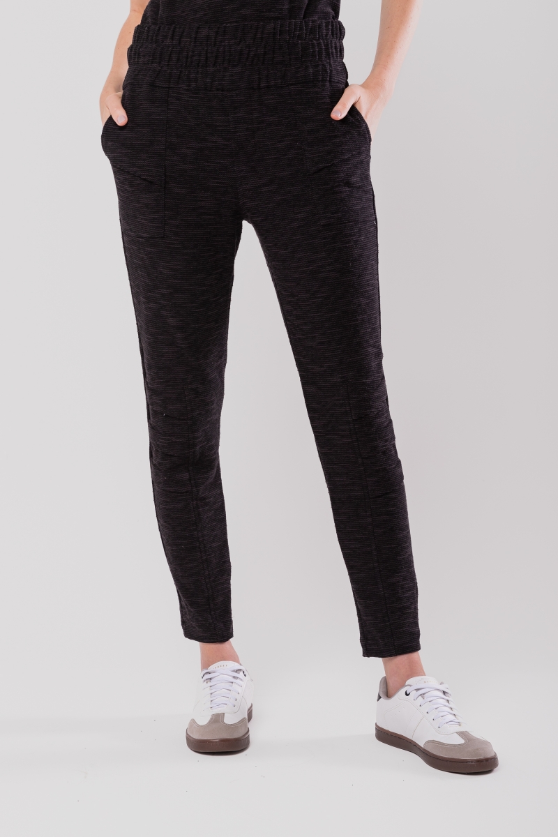 Hidrogênio - VERONICA BLACK ELASTIC PLEATED JOGGER PANTS - 20133001