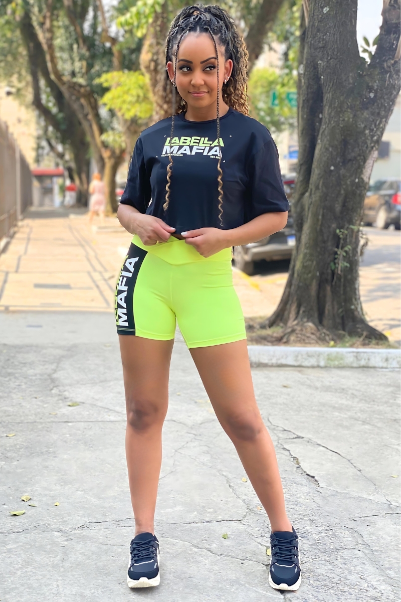 Labellamafia - Labellamafia Neon Green Shorts - 33910