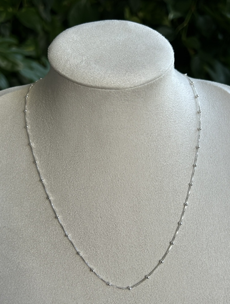 Mikabe - Micro Ball Necklace Silver - MK1967