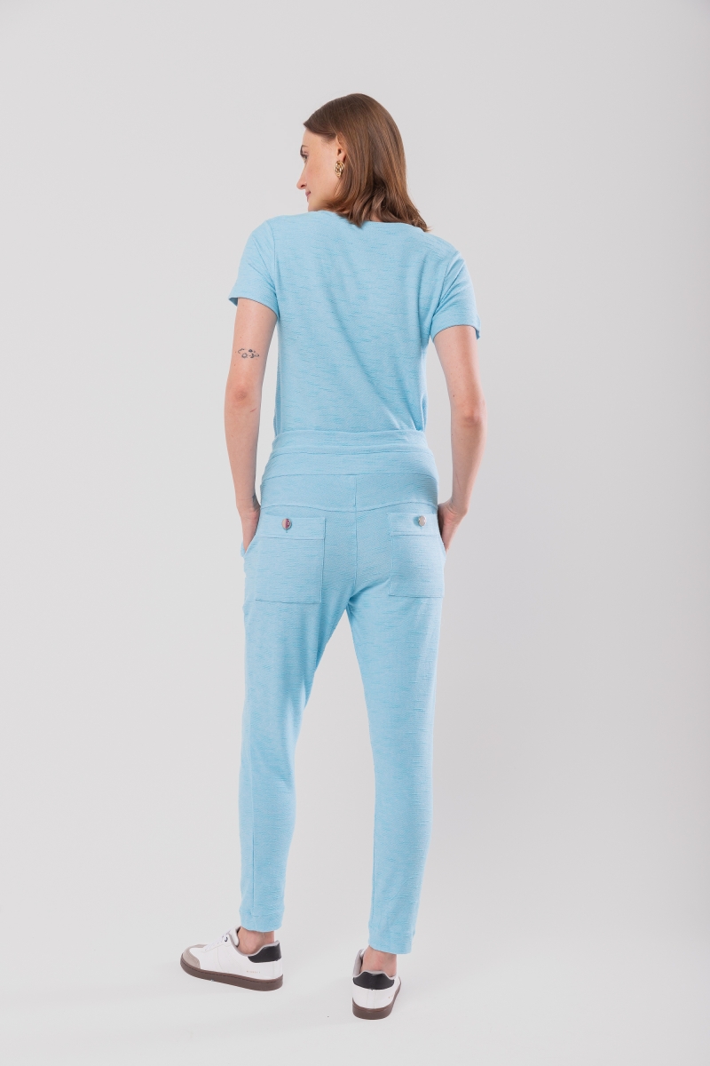 Hidrogênio - MARIANA AQUAMARINE PLEATED JOGGER PANTS - 18448553