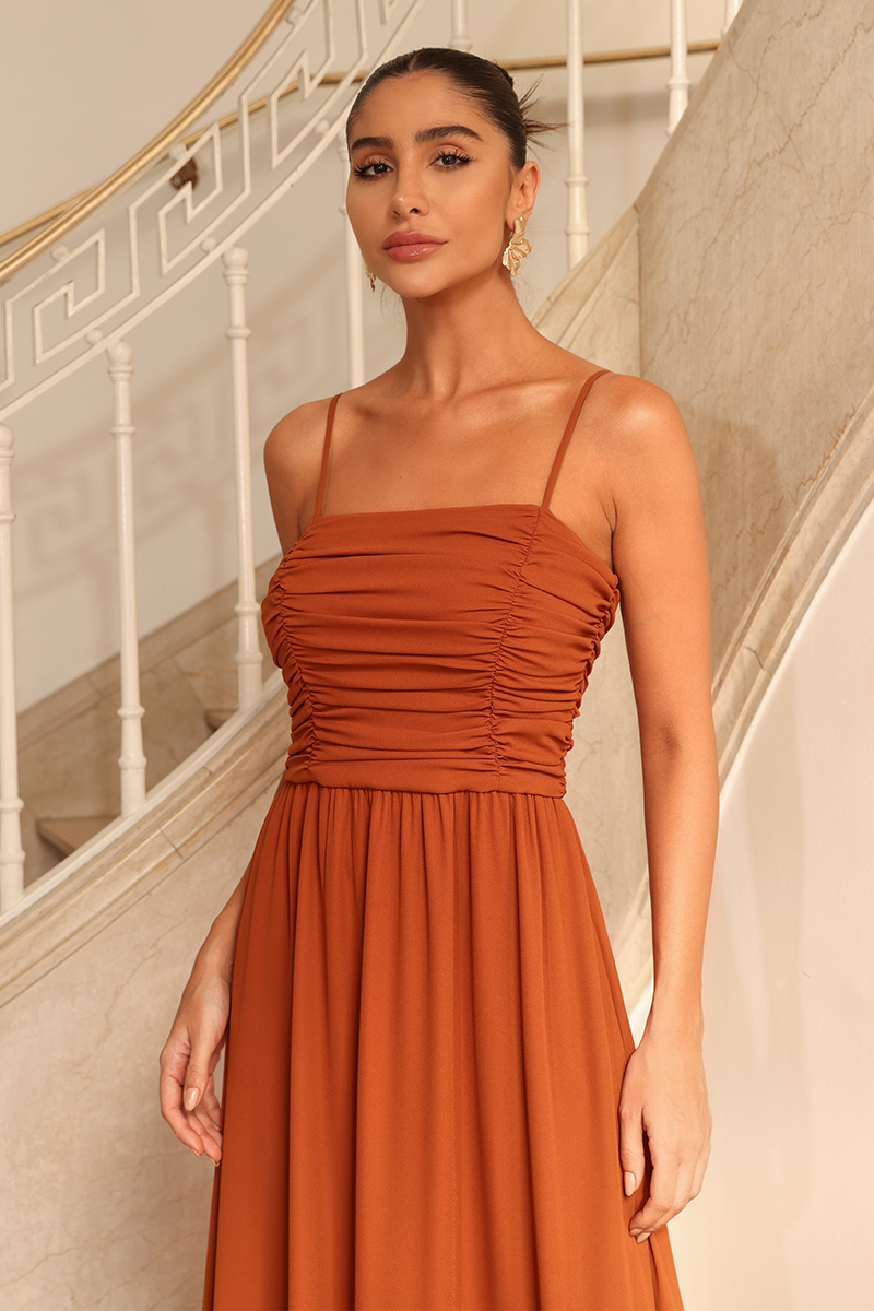 Dot Clothing - Dress Dot Clothing Marta Long Terracotta - 2485TERRA