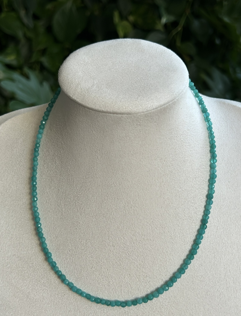 Mikabe - Burano Necklace Jade Stone Amazonite 3mm - MK1972