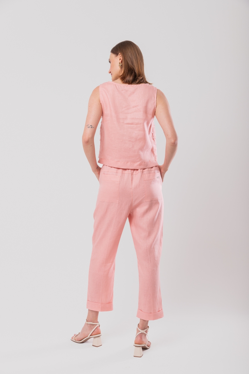 Hidrogênio - CARROT PANTS WITH ELASTIC RIBBONS AND PLEATS ANA ROSA - 20140021