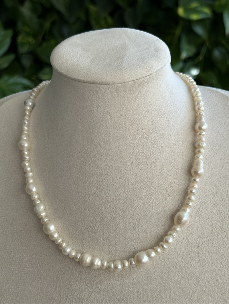 Mikabe - Shapeless Pearl Necklace - MK1976