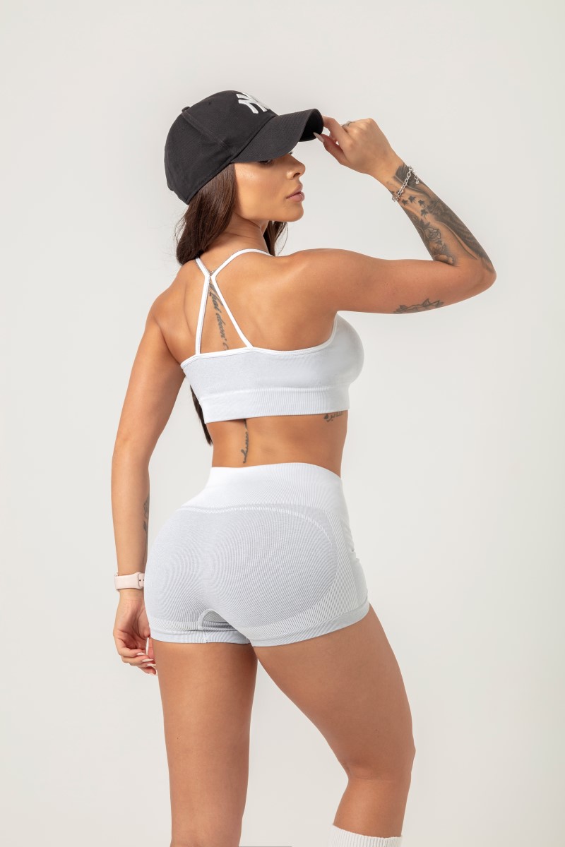 Hipkini - Follow the Sun Seamless White Top with Crossover Straps - 33330782