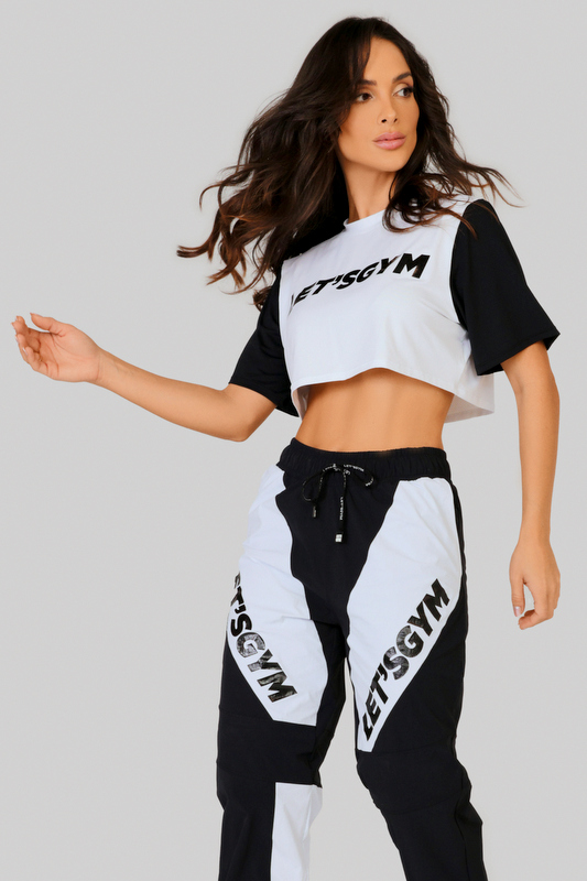 Lets Gym - White Cropped Top - 2525BRPT