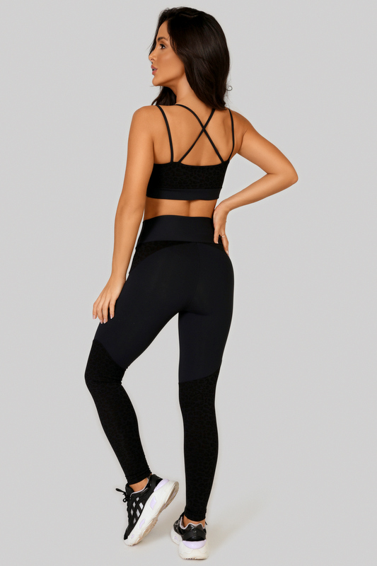 Lets Gym - Black Wild Leggings - 2507PT