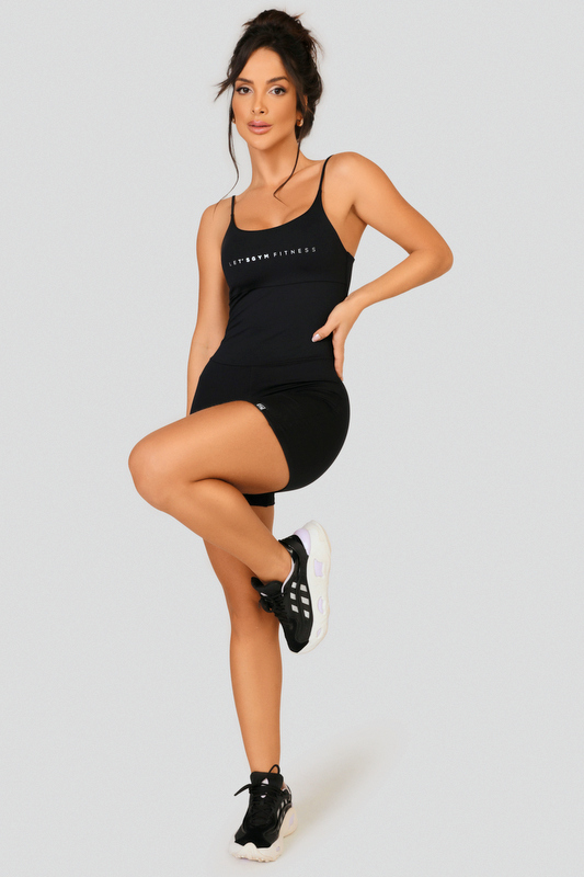 Lets Gym - Basic Curve Romper Black - 2464PT